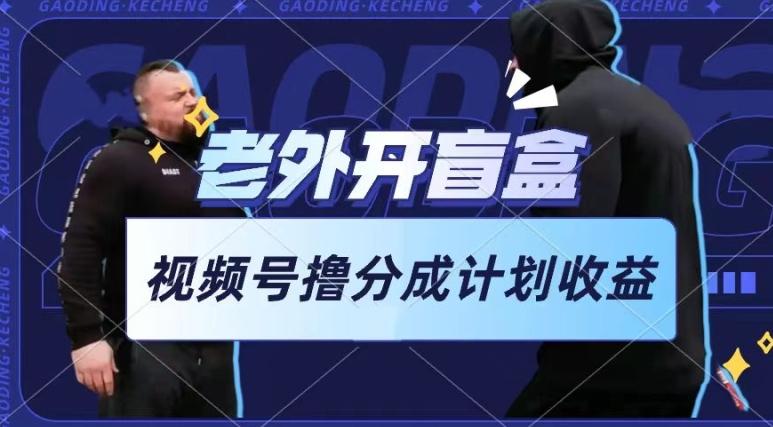 老外开盲盒视频，撸视频号分成计划收益，每天只需一小时，新手小白轻松上手【揭秘】-桀创项目掘金社