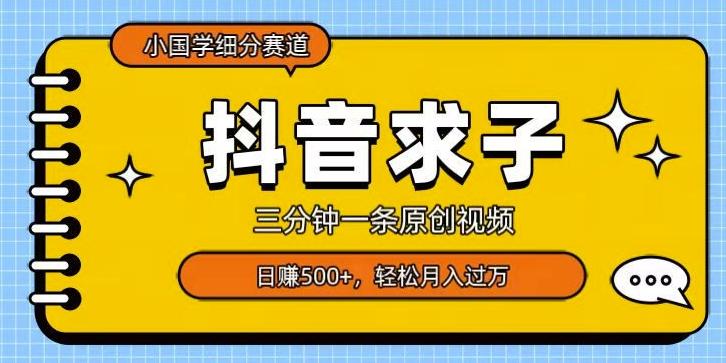 小国学细分赛道，三分钟一条原创视频，日赚500+，可矩阵复制-桀创项目掘金社