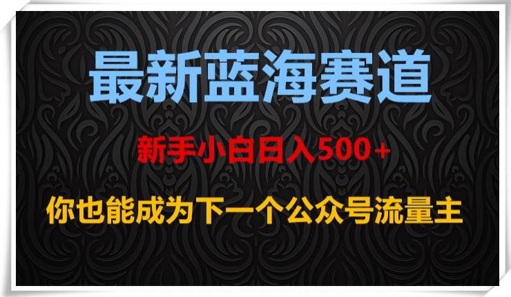 最新蓝海赛道，新手小白日入500+，你也能成为下一个公众号流量主【揭秘】-桀创项目掘金社