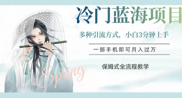 冷门蓝海项目，操作简单，小白3分钟上手，多种引流方式，保姆式全流程教学【揭秘】-桀创项目掘金社