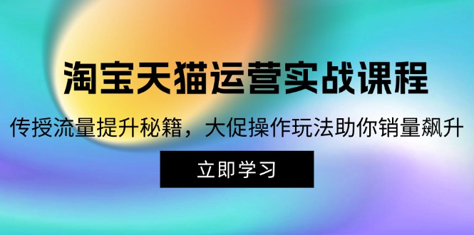 淘宝&天猫运营实战课程，传授流量提升秘籍，大促操作玩法助你销量飙升-桀创项目掘金社