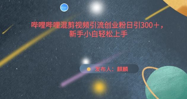 哔哩哔哩混剪视频引流创业粉日引300+，新手小白轻松上手【揭秘】-桀创项目掘金社