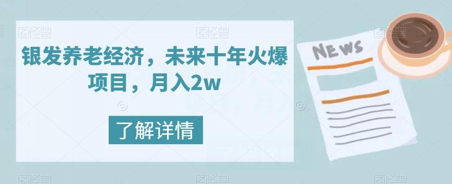 银发养老经济，未来十年火爆项目，月入2w【揭秘】-桀创项目掘金社