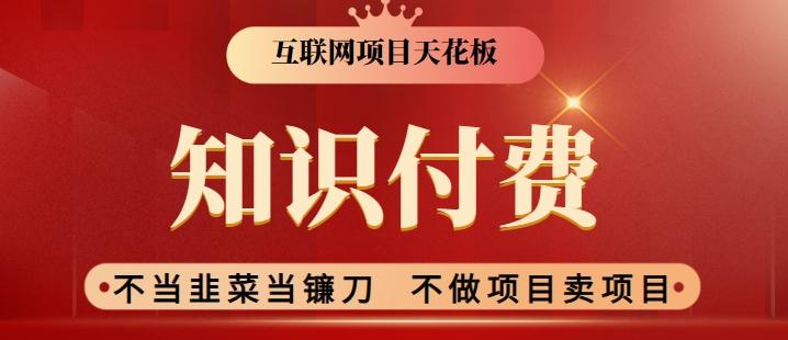 2024互联网项目天花板，新手小白也可以通过知识付费月入10W，实现财富自由【揭秘】-桀创项目掘金社