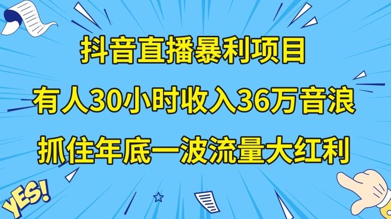 抖音直播暴利项目，有人30小时收入36万音浪，公司宣传片年会视频制作，抓住年底一波流量大红利【揭秘】-桀创项目掘金社