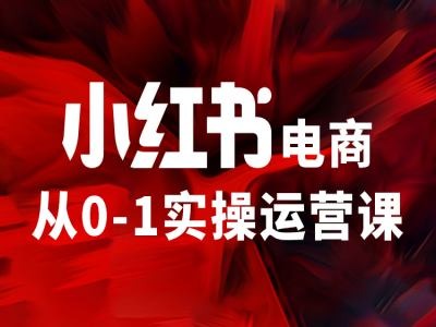 小红书电商从0-1实操运营课，让你从小白到精英-桀创项目掘金社