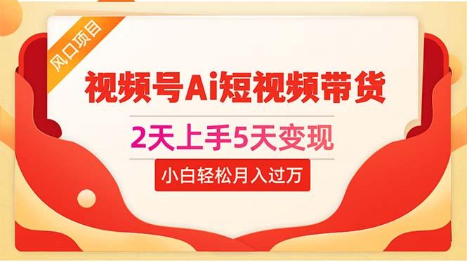 2天上手5天变现视频号Ai短视频带货0粉丝0基础小白轻松月入过万-桀创项目掘金社