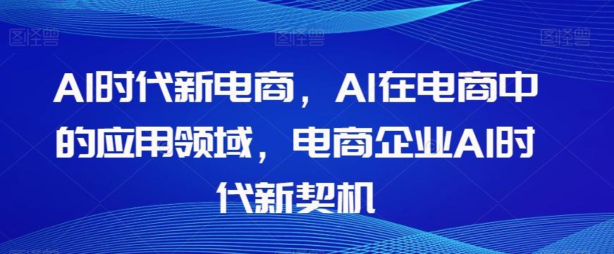 Al时代新电商，Al在电商中的应用领域，电商企业AI时代新契机-桀创项目掘金社