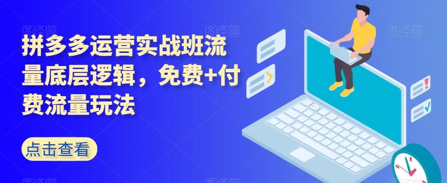 拼多多运营实战班流量底层逻辑，免费+付费流量玩法-桀创项目掘金社