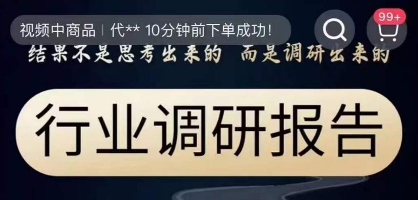 行业调研报告，结果不是思考出来的而是调研出来的-桀创项目掘金社