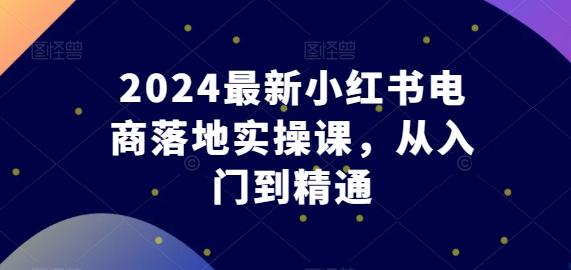 2024最新小红书电商落地实操课，从入门到精通-桀创项目掘金社