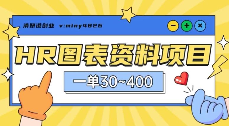 一单收益30-400，HR图表资料蓝海项目-桀创项目掘金社
