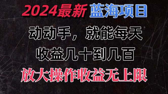 有手就行的2024全新蓝海项目，每天1小时收益几十到几百，可放大操作收…-桀创项目掘金社