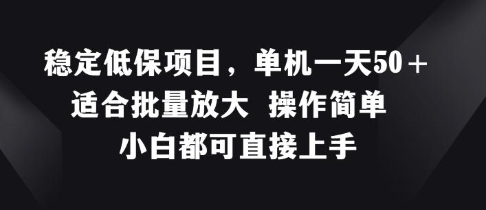 稳定低保项目，单机一天50+适合批量放大 操作简单 小白都可直接上手【揭秘】-桀创项目掘金社