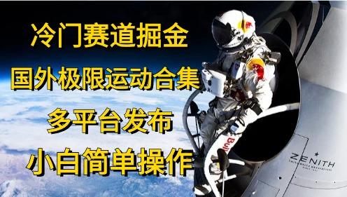 冷门赛道掘金，国外极限运动视频合集，多平台发布，小白简单操作-桀创项目掘金社