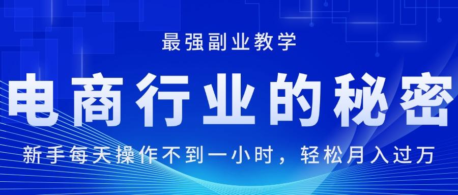 电商行业的秘密，新手每天操作不到一小时，月入过万轻轻松松，最强副业…-桀创项目掘金社