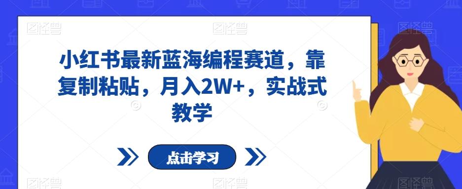 小红书最新蓝海编程赛道，靠复制粘贴，月入2W+，实战式教学【揭秘】-桀创项目掘金社