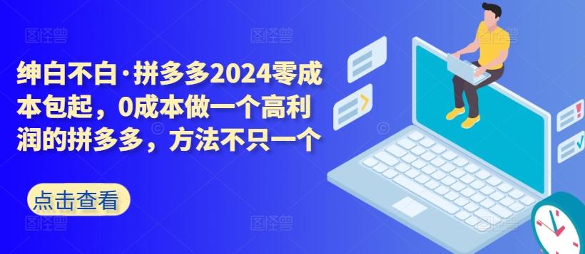 拼多多2024零成本包起，0成本做一个高利润的拼多多，方法不只一个-桀创项目掘金社