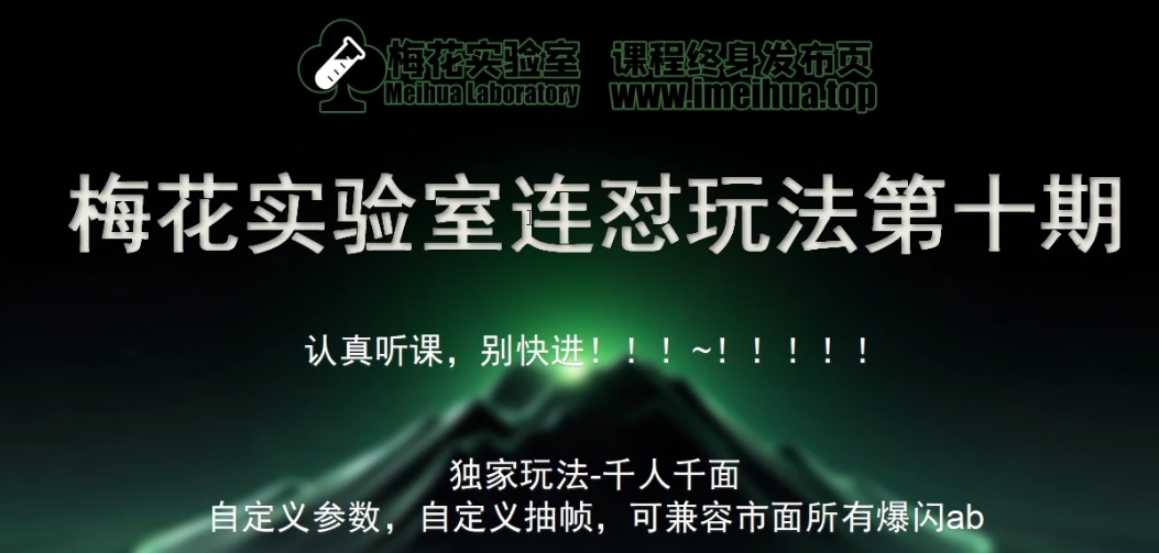 梅花实验室社群专享课视频号连怼玩法第十期课程+第二部分-FF助手全新高自由万能爆闪AB处理-桀创项目掘金社