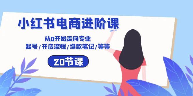 小红书电商进阶课：从0开始走向专业 起号/开店流程/爆款笔记/等等(20节-桀创项目掘金社