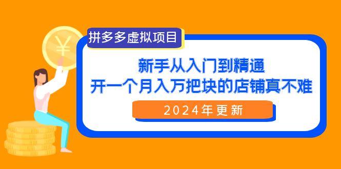 (9744期)拼多多虚拟项目：入门到精通，开一个月入万把块的店铺 真不难(24年更新)-桀创项目掘金社