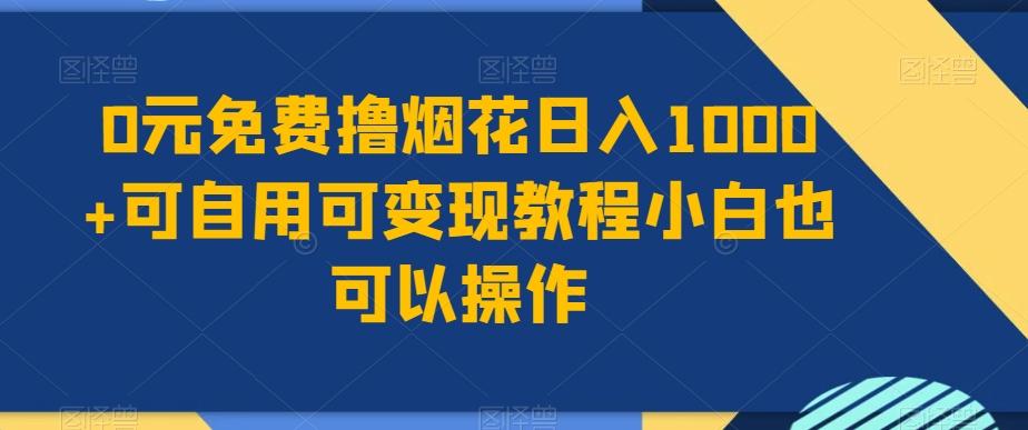 0元免费撸烟花日入1000+可自用可变现教程小白也可以操作，永久免费更新链接-桀创项目掘金社