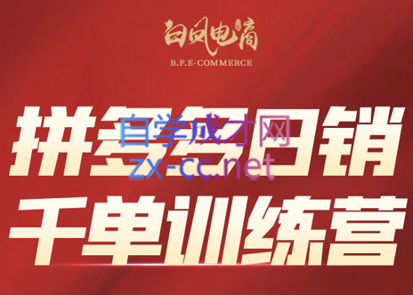 白凤电商学院·拼多多日销千单训练营(更新7月)-桀创项目掘金社