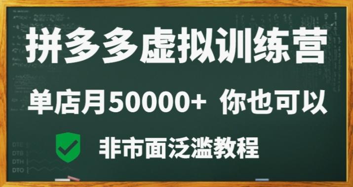 拼多多虚拟电商训练营月入30000+你也行，暴利稳定长久，副业首选-桀创项目掘金社