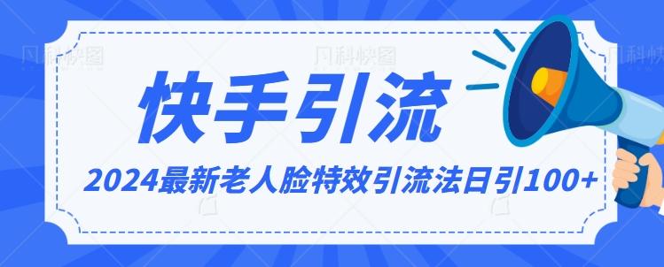 2024全网最新讲解老人脸特效引流方法，日引流100+，制作简单，保姆级教程【揭秘】-桀创项目掘金社