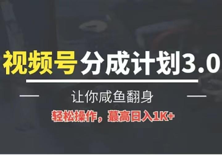 24年视频号冷门蓝海赛道，操作简单，单号收益可达四位数-桀创项目掘金社