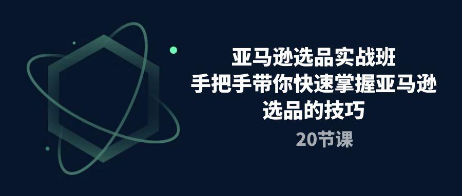 亚马逊选品实战班，手把手带你快速掌握亚马逊选品的技巧(20节课-桀创项目掘金社