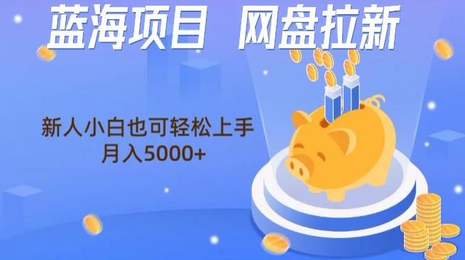 蓝海项目网盘拉新，新人小白也可操作，每月收入5000+-桀创项目掘金社