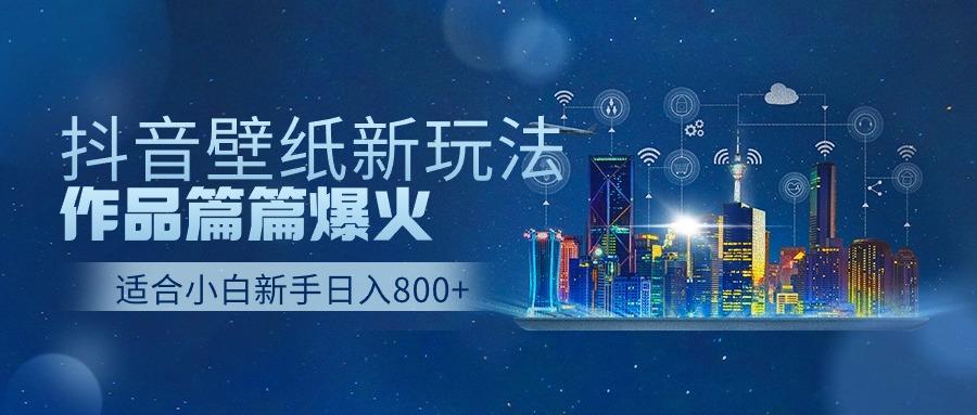 (9842期)抖音壁纸号新玩法，作品篇篇爆火，日收益500+-桀创项目掘金社