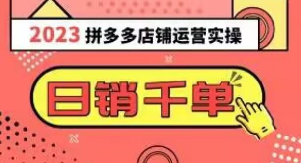 2023拼多多运营实操，每天30分钟日销1000＋，爆款选品技巧大全（10节课）-桀创项目掘金社