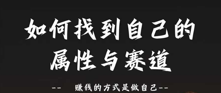 赛道和属性2.0：如何找到自己的属性与赛道，赚钱的方式是做自己-桀创项目掘金社