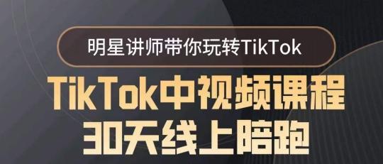 TikTok中视频课程30天线上陪跑，明星讲师带你玩转TikTok-桀创项目掘金社