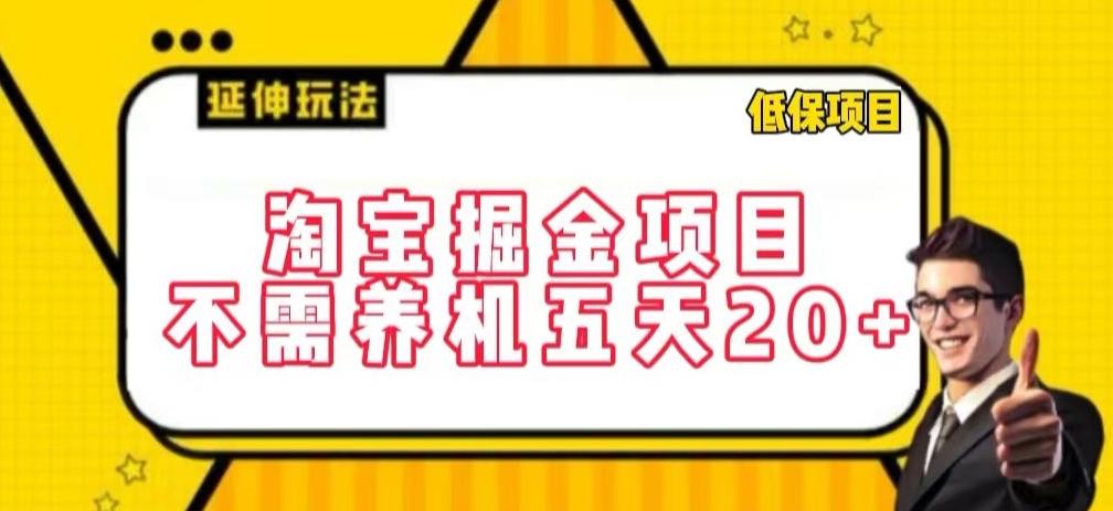 淘宝掘金项目，不需养机，五天20+，每天只需要花三四个小时【揭秘】-桀创项目掘金社