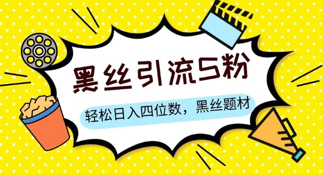 S粉变现，轻松日入四位数，黑丝题材+情感话术【揭秘】-桀创项目掘金社