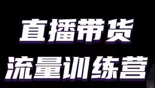 直播带货流量训练营，小白主播必学直播课-桀创项目掘金社