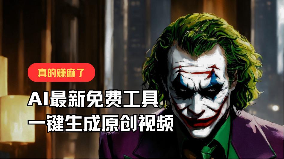最新免费AI工具，一键生成原创视频，佛系搬运，轻松月入10000+！-桀创项目掘金社