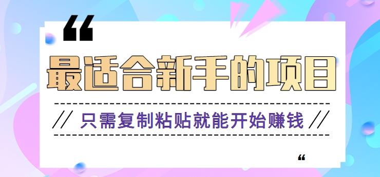 2024最适合新手操作的项目，新手小白只需复制粘贴就能开始赚钱【视频教程+软件】-桀创项目掘金社