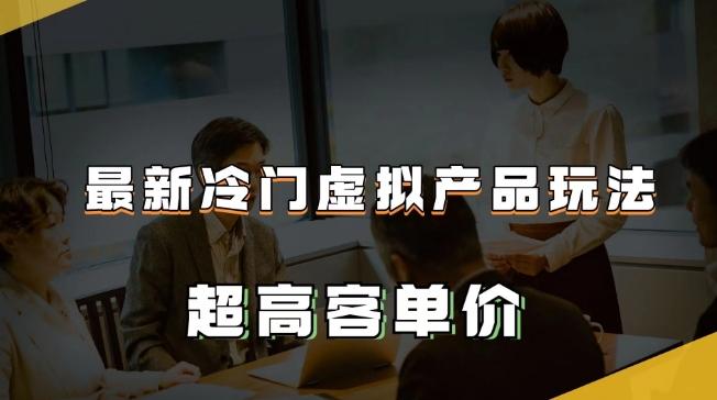 最新冷门虚拟产品玩法，超高客单价，月入2-3万＋【揭秘】-桀创项目掘金社