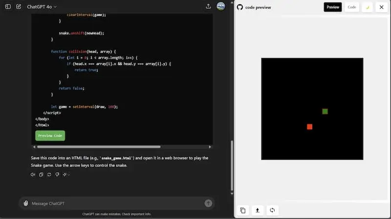 ChatGPT Code Preview｜AI编程预览工具-桀创项目掘金社