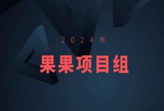 2024年果果项目组项目合集-果果最新项目-桀创项目掘金社