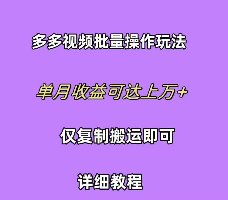 (10029期)拼多多视频带货快速过爆款选品教程 每天轻轻松松赚取三位数佣金 小白必…-桀创项目掘金社