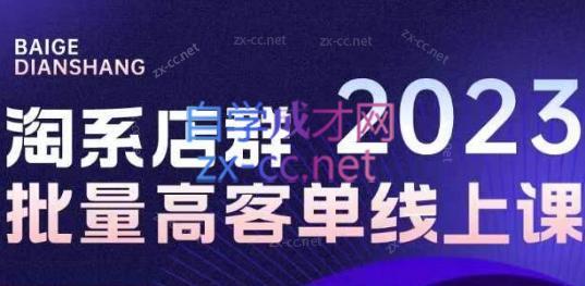 白戈电商·23年淘系批量高客单+24年全域电商矩阵-桀创项目掘金社