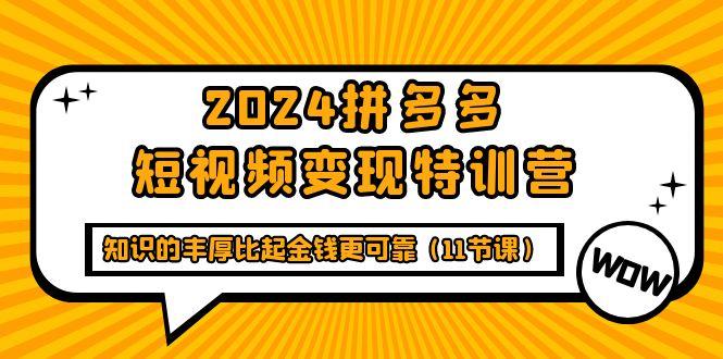 (9817期)2024拼多多短视频变现特训营，知识的丰厚比起金钱更可靠(11节课)-桀创项目掘金社