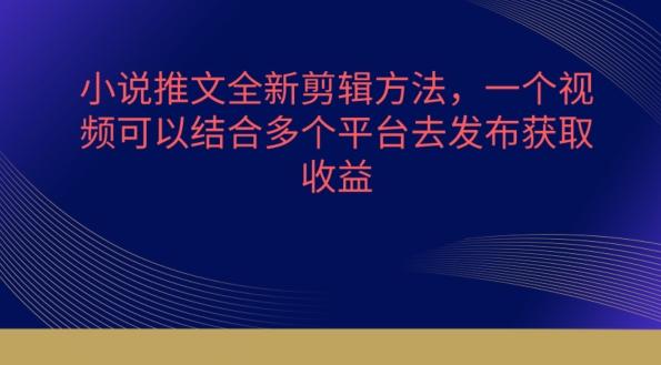 小说推文全新剪辑方法，一个视频可以结合多个平台去发布获取【揭秘】-桀创项目掘金社