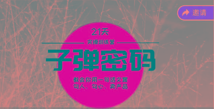 《子弹密码训练营》-用一句话文案勾人勾心卖产品，21天学到顶尖文案大师策略和技巧-桀创项目掘金社