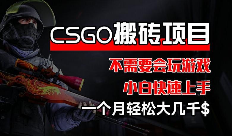 CSGO 装备搬砖项目，操作简单，不需要会玩游戏，小白也能快速上手，一个月轻松大几千【揭秘】-桀创项目掘金社